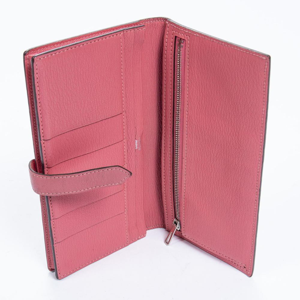Hermes Bearn Wallet   in Rose Azalee Chevre Mysore Leather - Picture 3 of 3